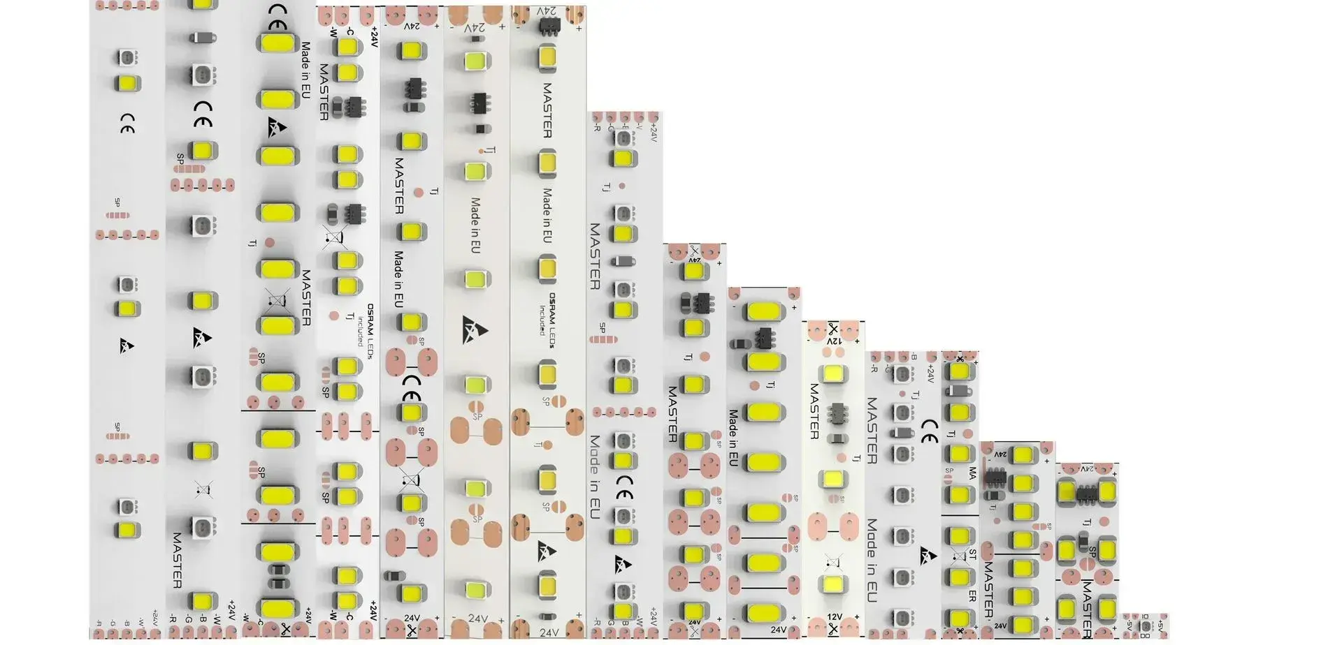 Master portfolio overview professional LED strips