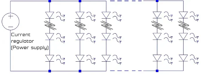 Schematic of Constant Current LED strips